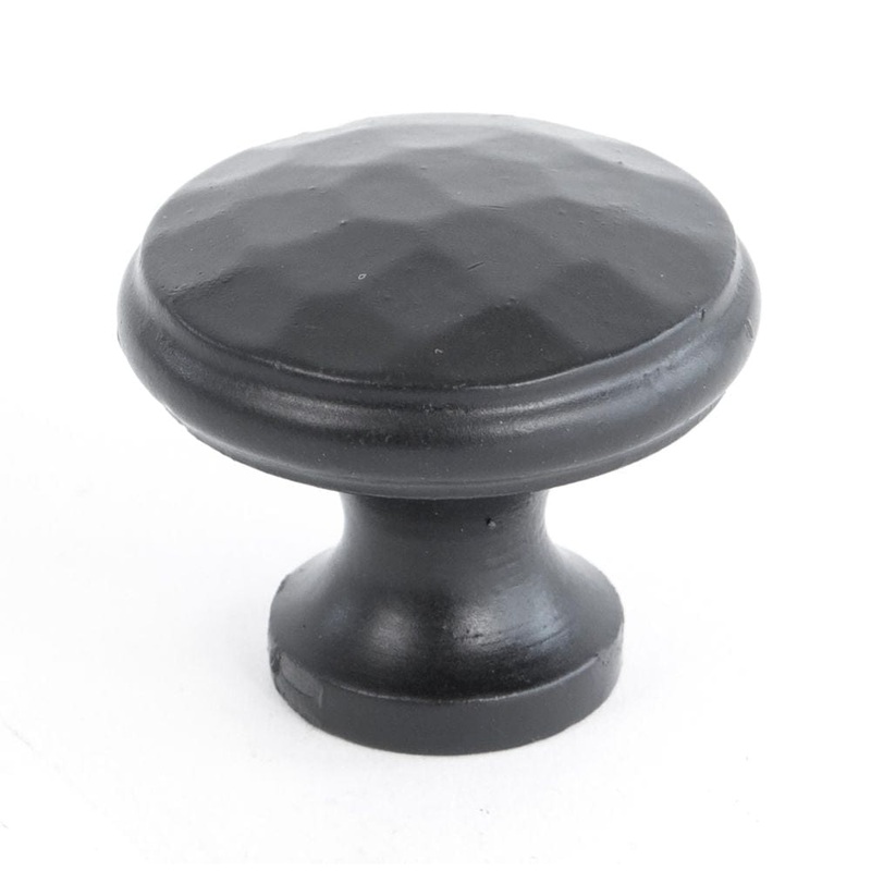 From The Anvil – Black Hammered Cabinet Knob – Medium