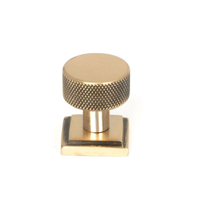 From The Anvil – Polished Bronze Brompton Cabinet Knob – 25mm (Square)
