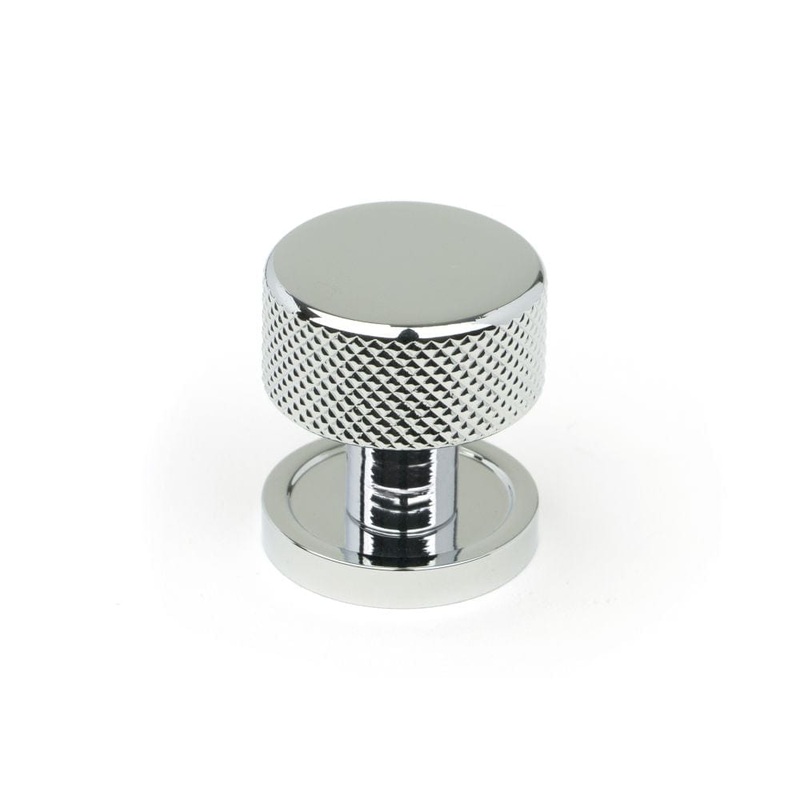 From The Anvil – Polished Chrome Brompton Cabinet Knob – 25mm (Plain)