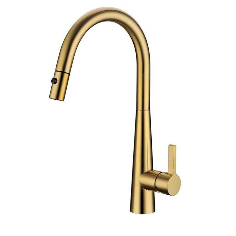 Palm Pull Out Kitchen Sink Mixer – Brushed Gold