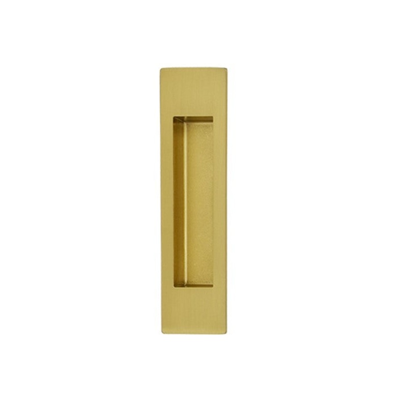 150mm Rectangular Sliding Flush Pull (Single) – Brushed Gold