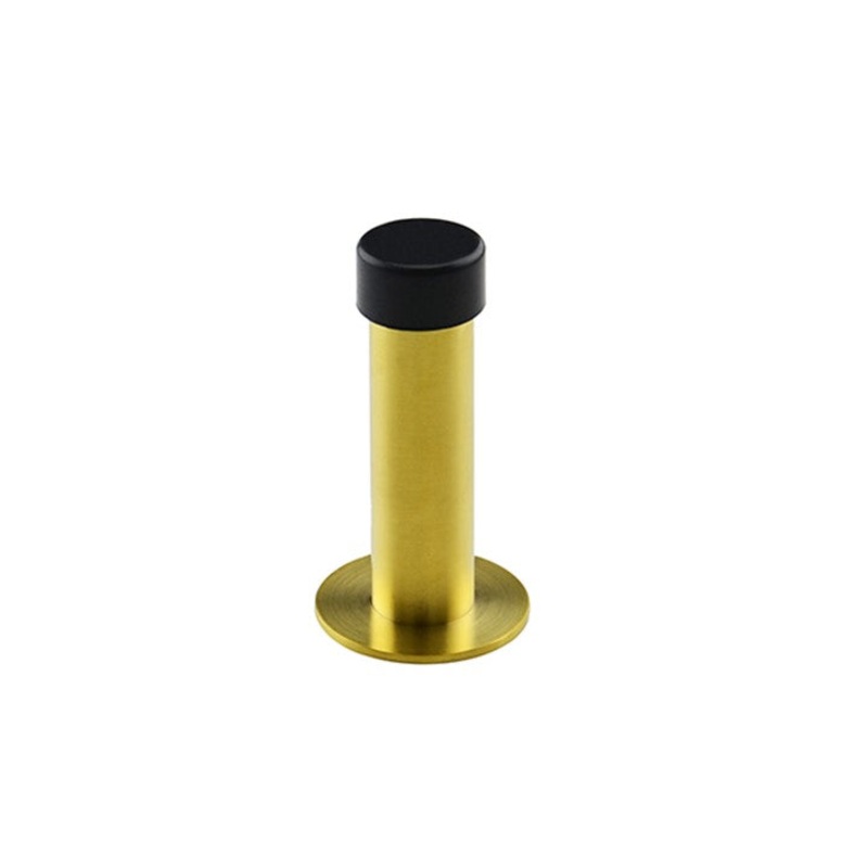 75mm Round Shaped Door Stop with Base – Brushed Gold