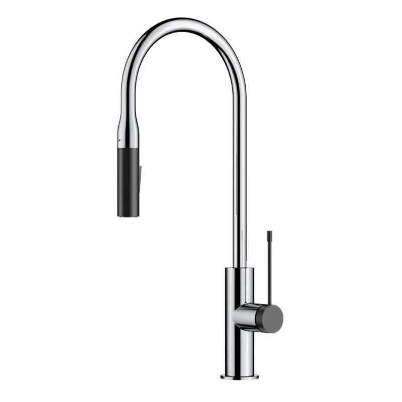 Aura Deluxe Pull-out Sink Mixer – Chrome & Matt Black