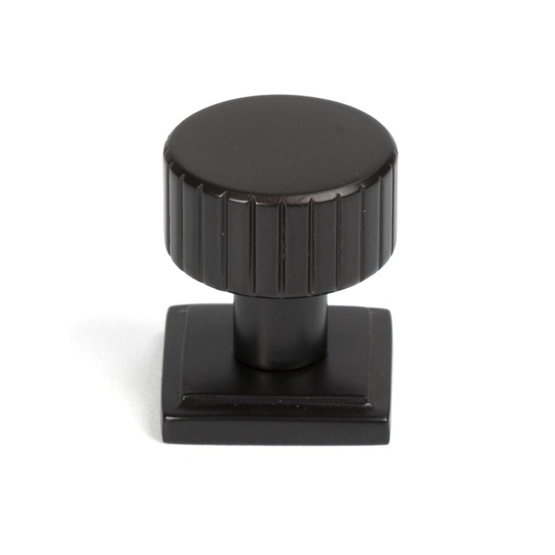 From The Anvil – Aged Bronze Judd Cabinet Knob – 25mm (Square)