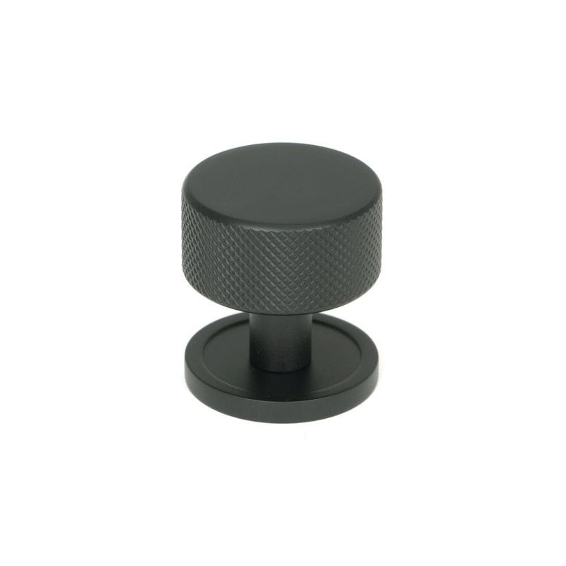 From The Anvil – Matt Black Brompton Cabinet Knob – 32mm (Plain)