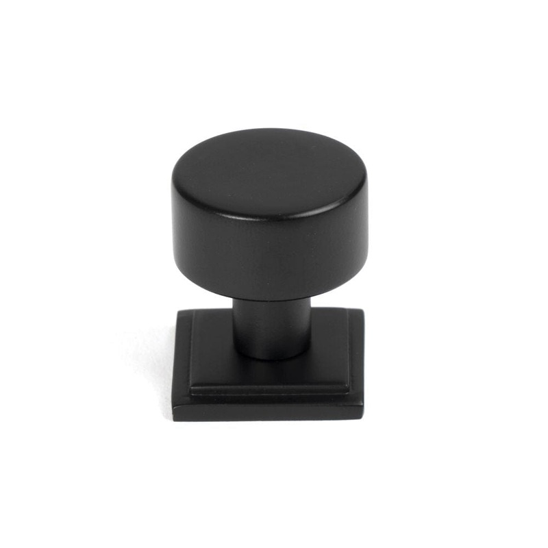 From The Anvil – Matt Black Kelso Cabinet Knob – 25mm (Square)