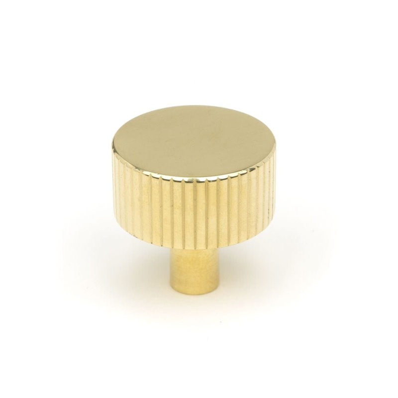 From The Anvil – Polished Brass Judd Cabinet Knob – 32mm (No Rose)