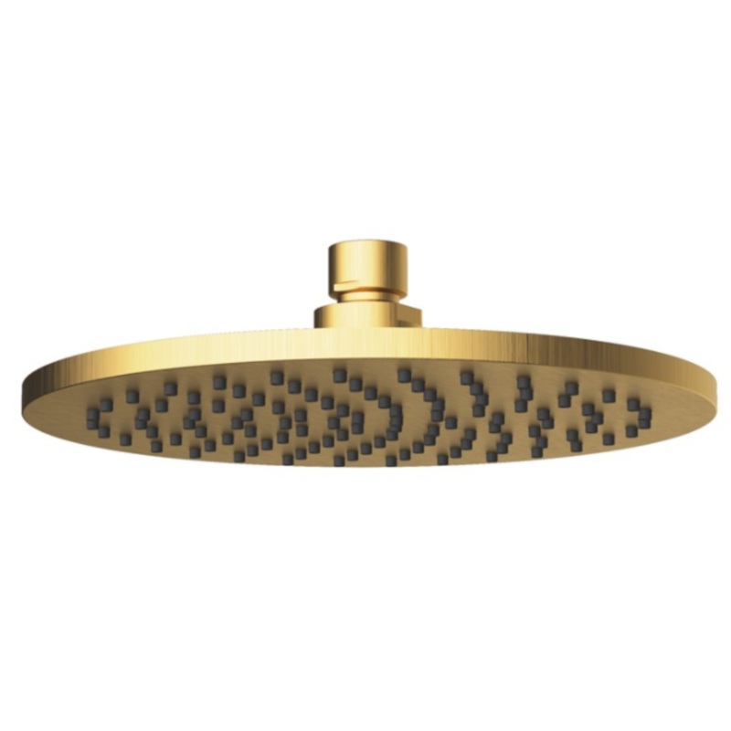 Pacifica Round Shower Head 200mm – Brushed Gold