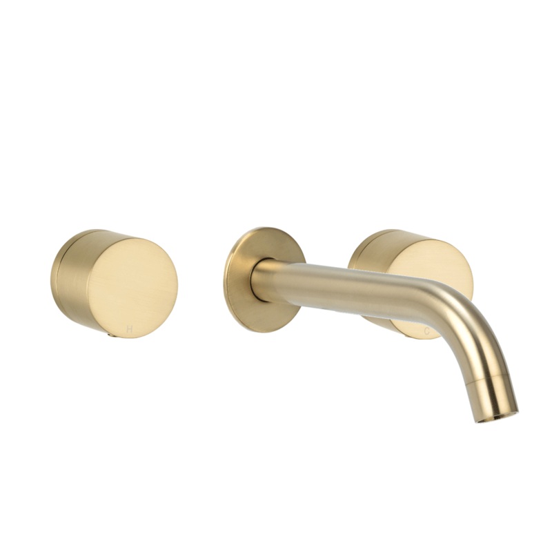 Tania 1/4 Turn Bath & Wall  Set – Brushed Gold