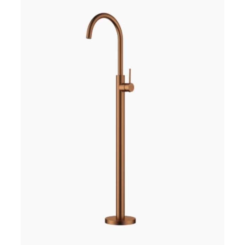 Cobre Free Standing Floor Mixer Bath Spout – Brushed Copper