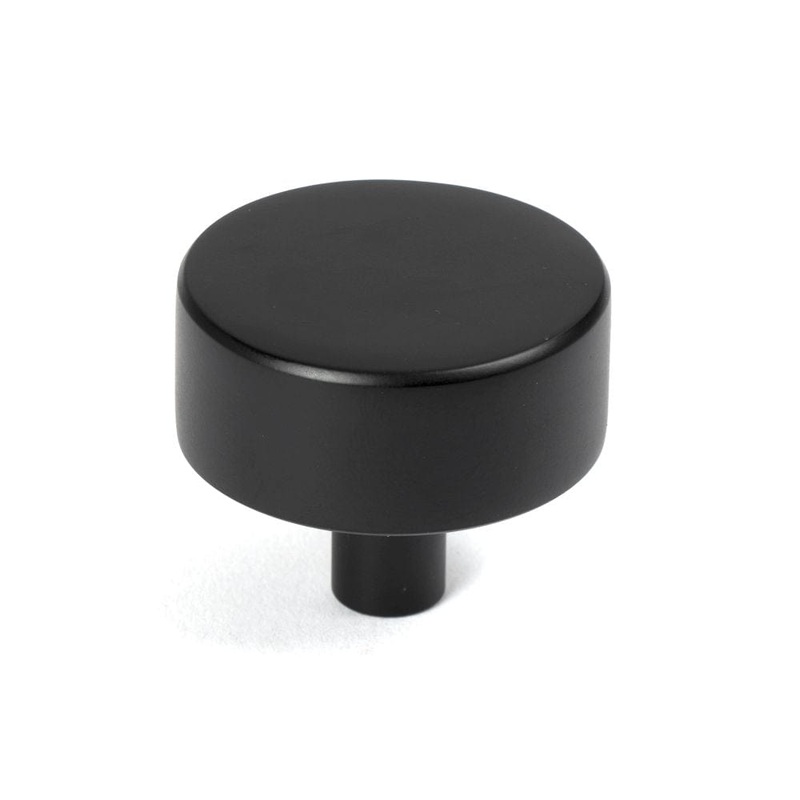 From The Anvil – Matt Black Kelso Cabinet Knob – 38mm (No rose)