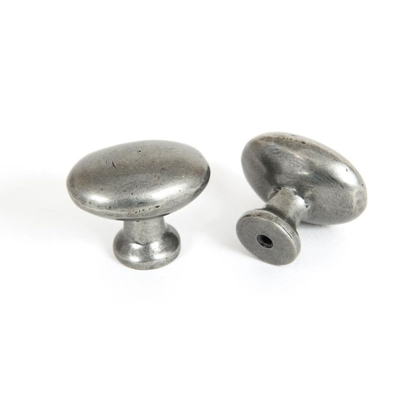 From The Anvil – Pewter Oval Cabinet Knob