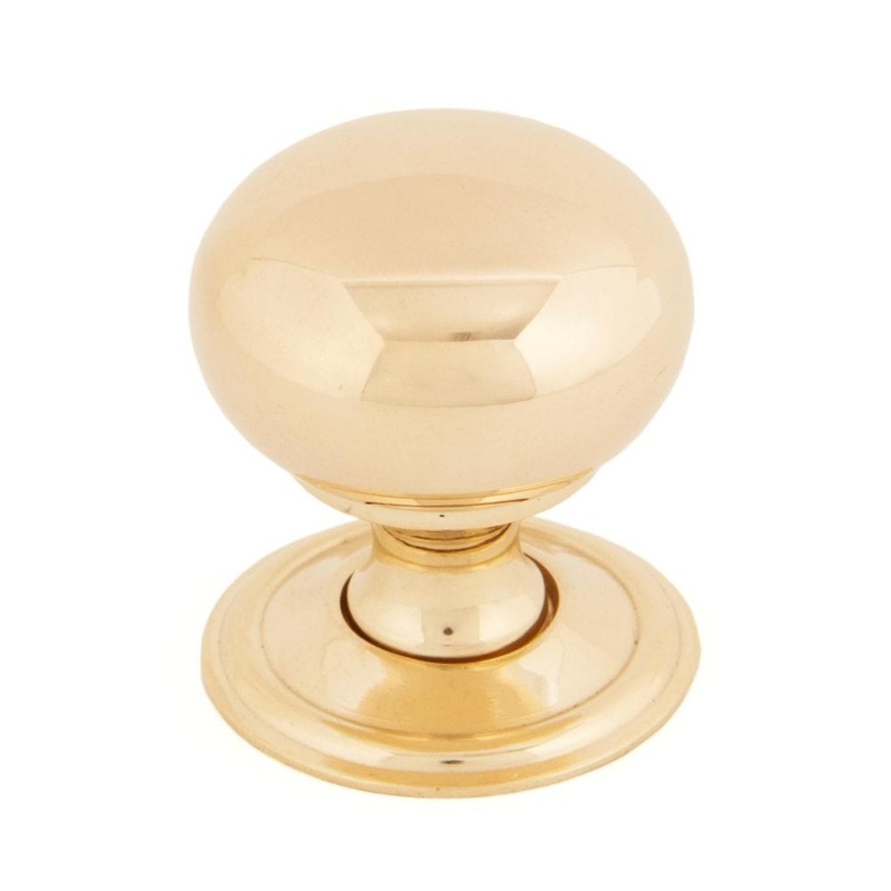 From The Anvil – Polished Brass Mushroom Cabinet Knob 32mm