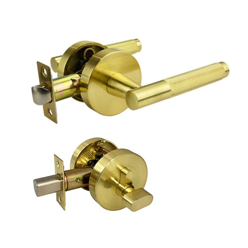 Malbena Series Entrance Lever Lockset – Brushed Gold