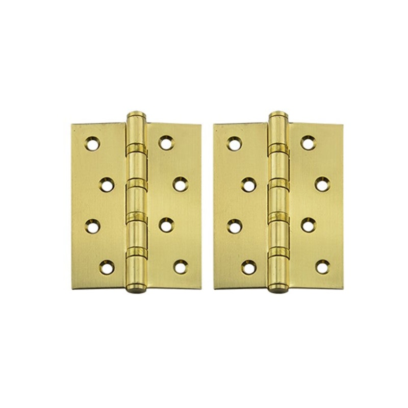Brushed Gold Finish Door Hinges (pair) – 100 x 72 x  2mm