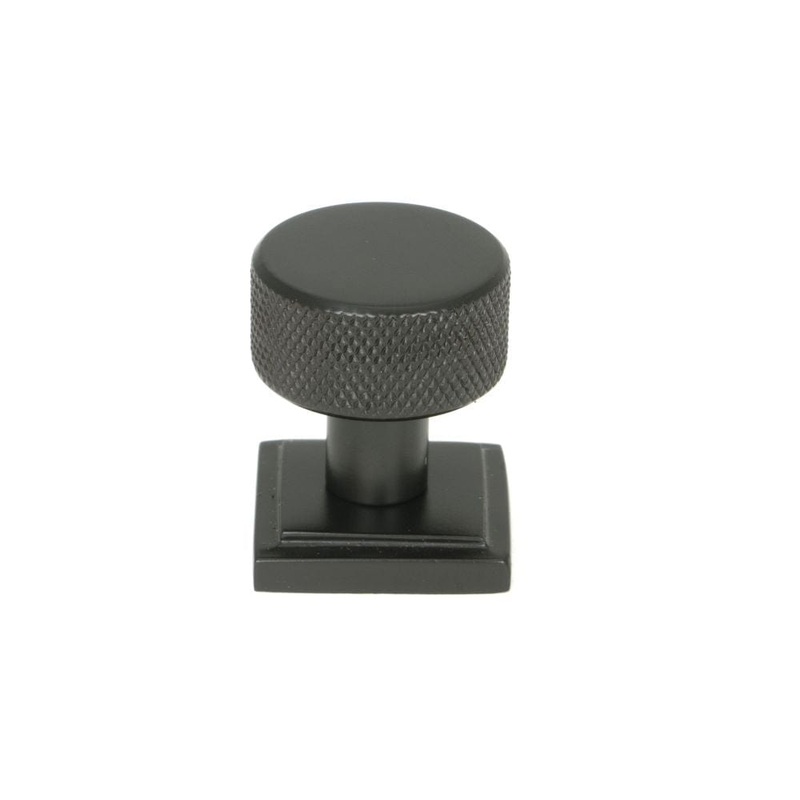 From The Anvil – Aged Bronze Brompton Cabinet Knob – 25mm (Square)