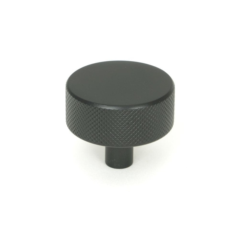 From The Anvil – Matt Black Brompton Cabinet Knob – 38mm (No rose)
