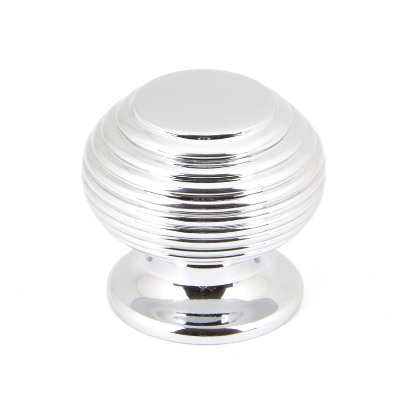 From The Anvil – Polished Chrome Beehive Cabinet Knob 30mm