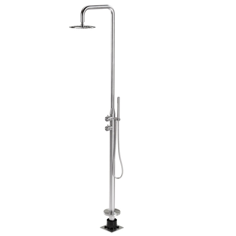 Outdoor Free Standing Shower Combo – Stainless Steel