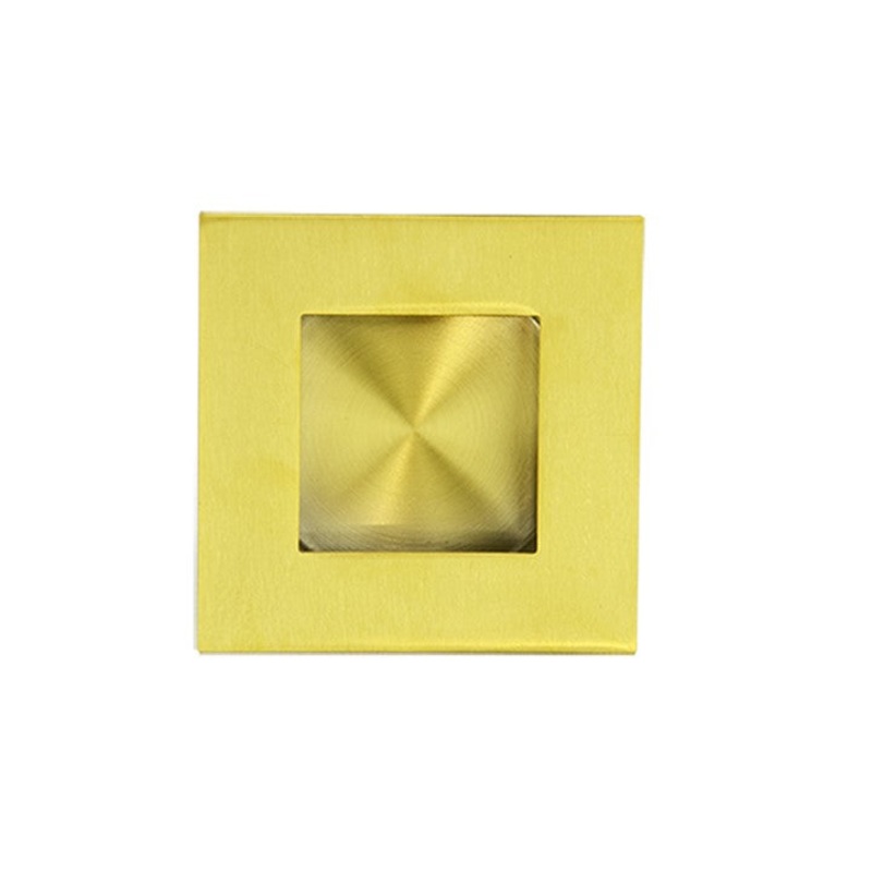 50mm Square Flush Pull – Brushed Gold