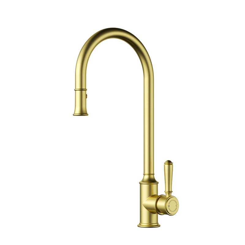 Birmingham II Deluxe Pull Out Sink Mixer – Brushed Gold
