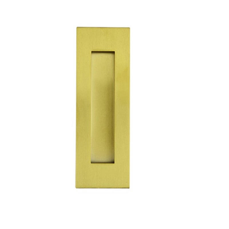 Brushed Gold Finish Sliding Flush Pull – 150mm x 50mm