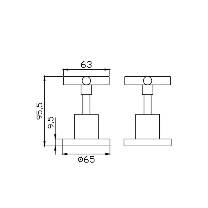 Cobre Cross Wall Top Assembles – Brushed Copper