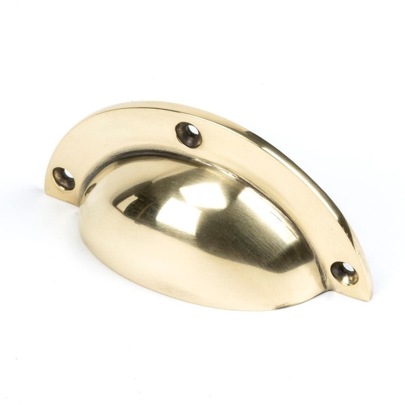 From The Anvil – Aged Brass 4″ Plain Drawer Pull