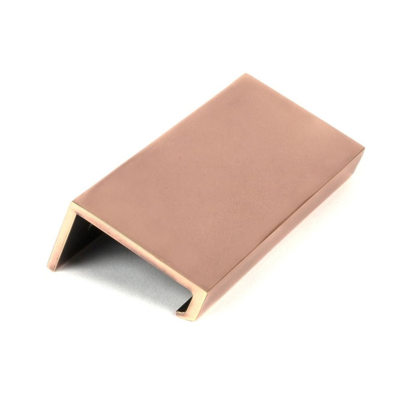 From The Anvil – Polished Bronze 100mm Plain Edge Pull