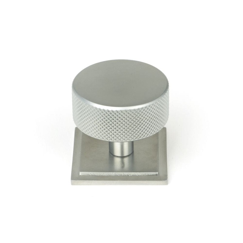 From The Anvil – Satin Chrome Brompton Cabinet Knob – 38mm (Square)