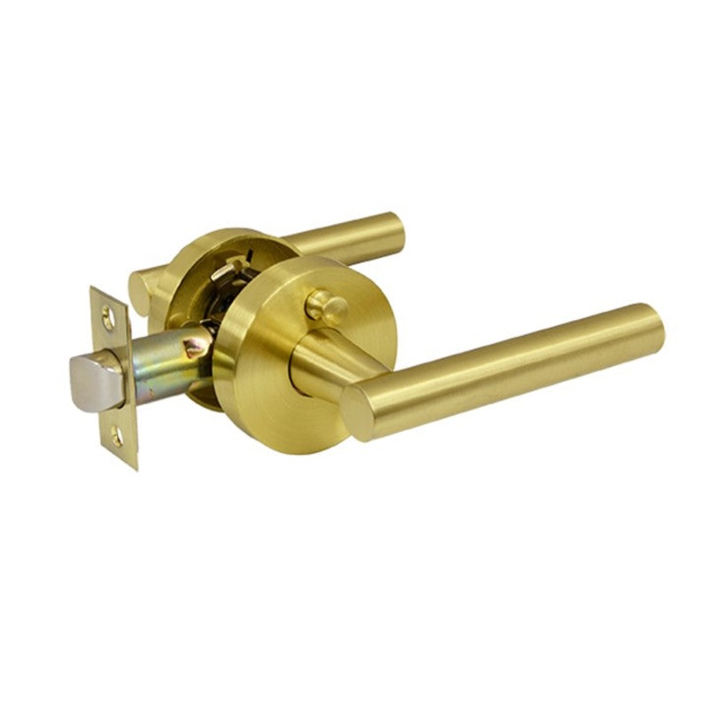Pacifica Series Privacy Lever Set – Brushed Gold