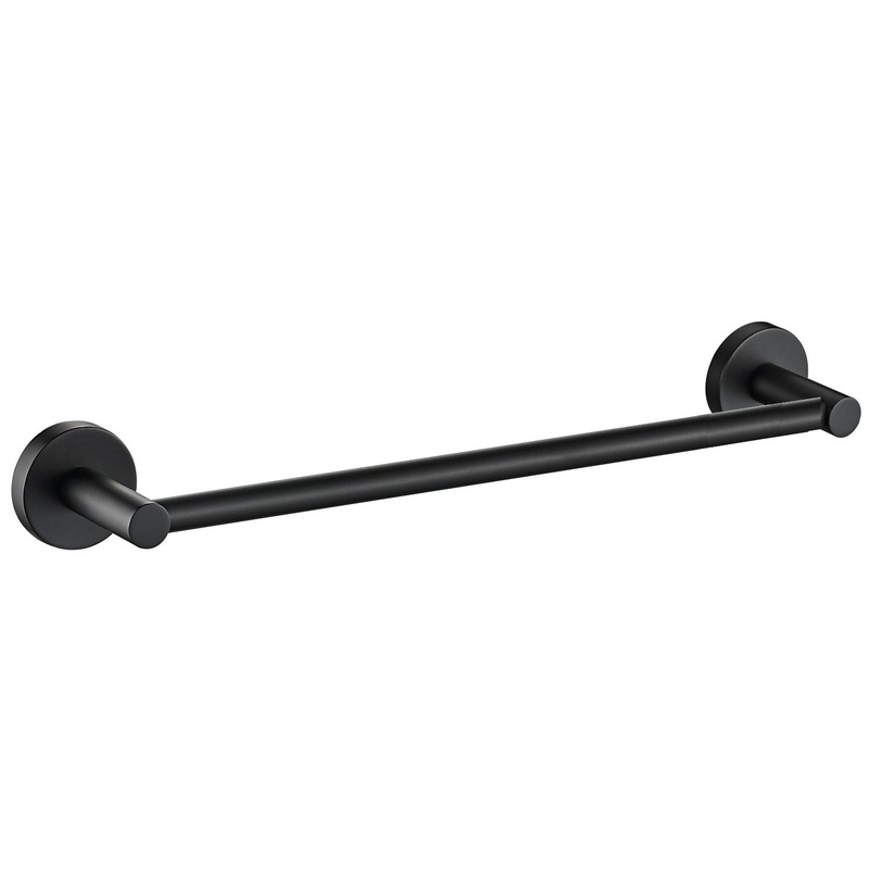 Round Hand Towel Rail – Matt Black
