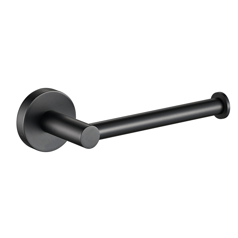 Round Toilet Paper Holder – Matt Black