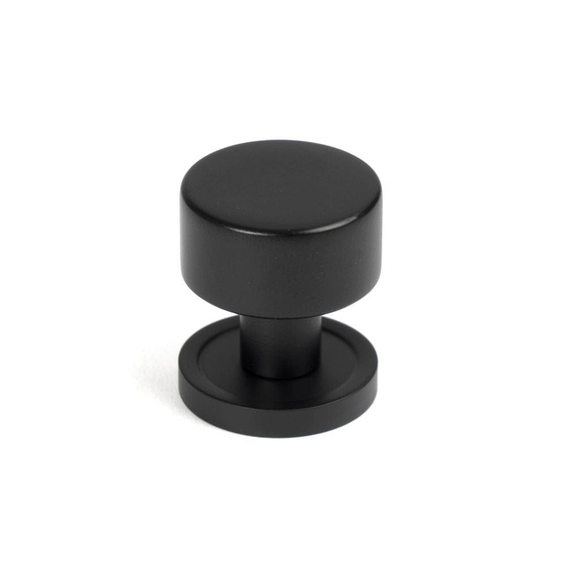 From The Anvil – Matt Black Kelso Cabinet Knob – 25mm (Plain)