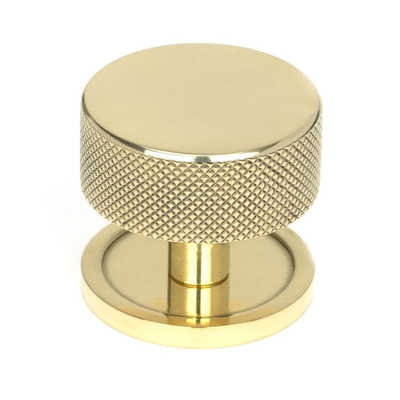 From The Anvil – Polished Brass Brompton Cabinet Knob – 38mm (Plain)