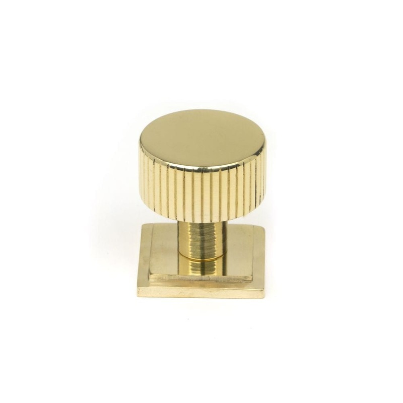 From The Anvil – Polished Brass Judd Cabinet Knob – 25mm (Square)
