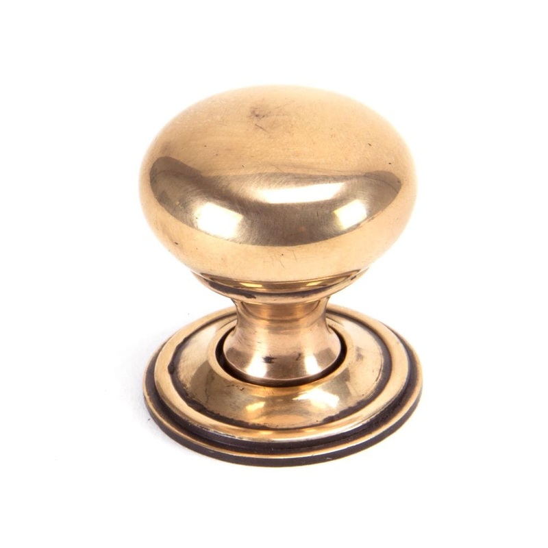 From The Anvil – Polished Bronze Mushroom Cabinet Knob 32mm