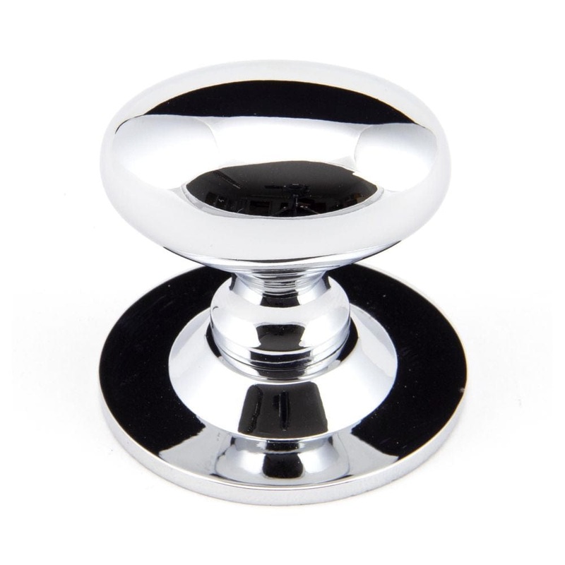 From The Anvil – Polished Chrome Oval Cabinet Knob 40mm