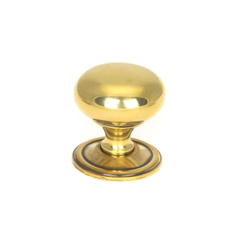 From The Anvil – Aged Brass Mushroom Cabinet Knob 38mm