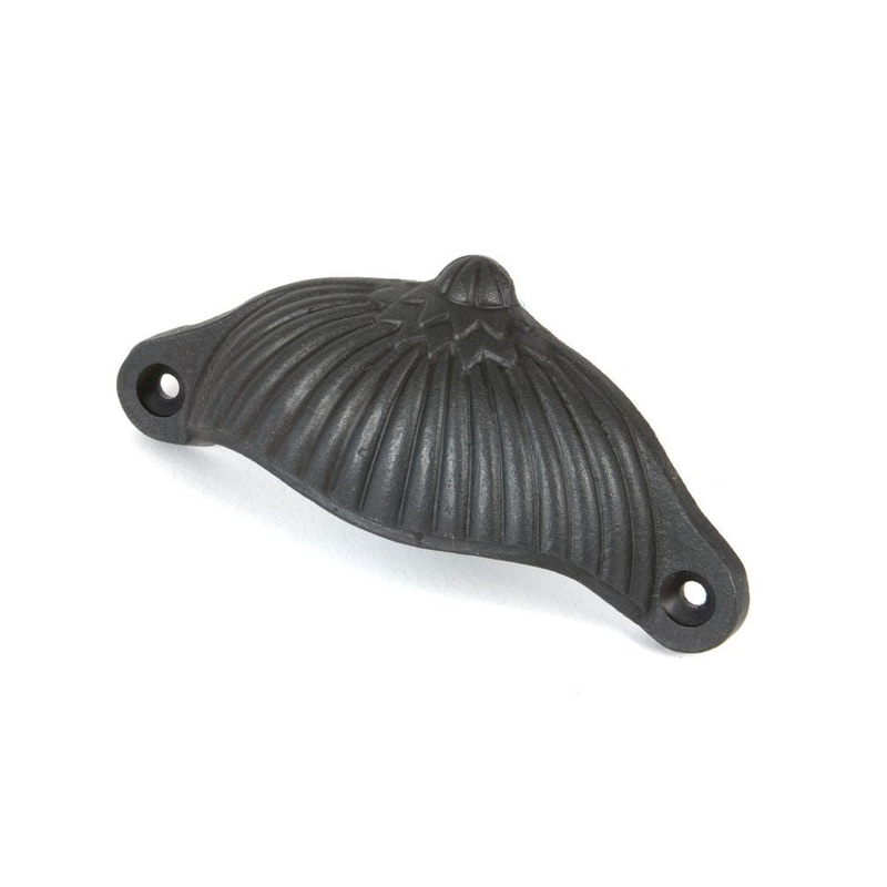 From The Anvil – Beeswax 4″ Flower Drawer Pull