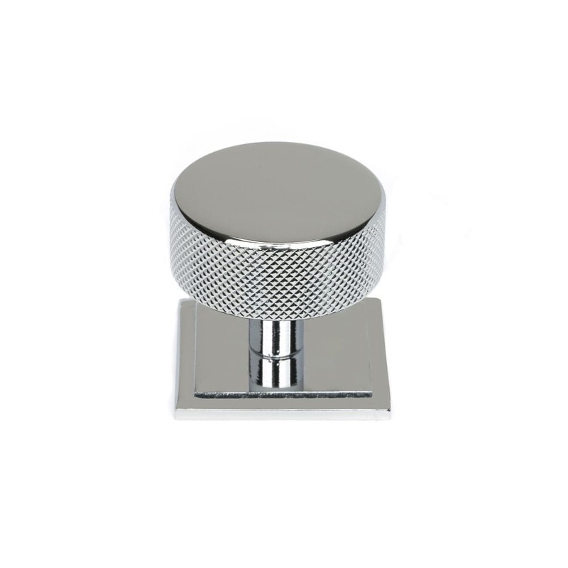 From The Anvil – Polished Chrome Brompton Cabinet Knob – 38mm (Square)