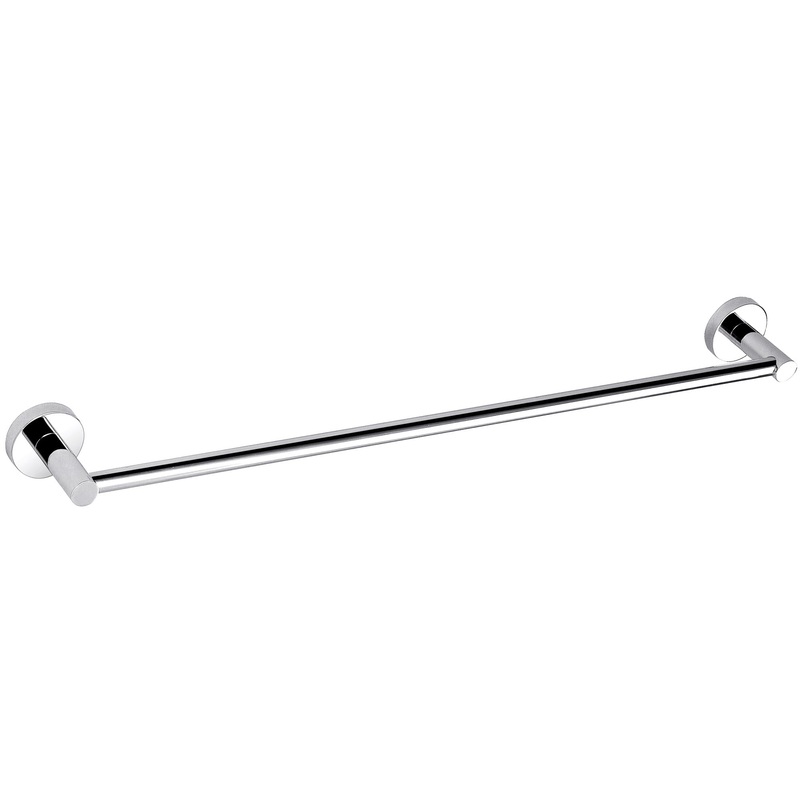 Round Single Towel  Rail 750mm  – Chrome